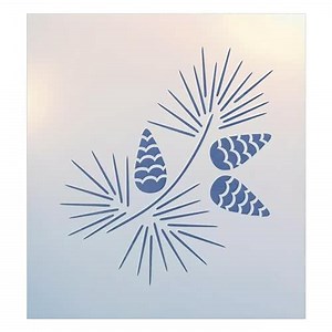 Pine Cone 2 Stencil - 6.4" x 7.3" Trees Nuts Leaves Cones for Painting Wall Decor Gifts Crafts Mylar Laser Cut Templates Airbrush Reusable Mylar DIY - The Artful Stencil