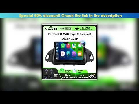 Best Wireless Carplay For Ford C-MAX Kuga 2 Escape 3 2012-2019 Android 16 Auto Car Radio Multimedia