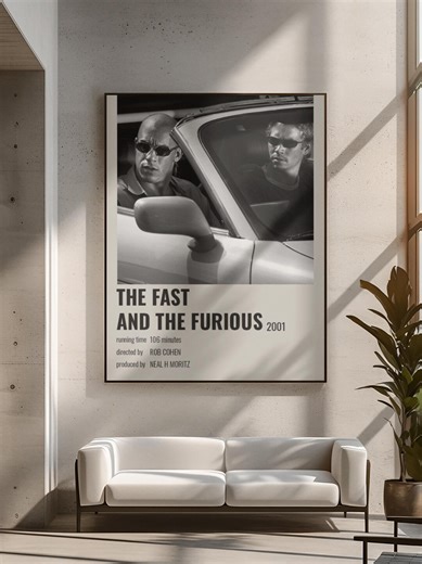 Fast and Furious Movie Printable Poster | Street Car Wall Art | Modern Decor | Digital Download - Etsy