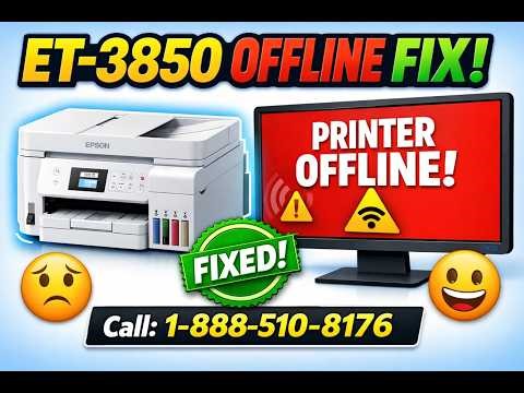 How to Fix Epson EcoTank ET-3850 Printer Offline Issue (Quick & Easy Guide)