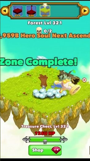Level 296 to 354 in 30 Seconds | Clicker Heroes Idle Game Madness #games #gaming #gameplay