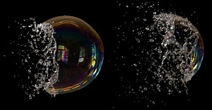 Check Out This Detailed Soap Bubble Popping Houdini Simulation