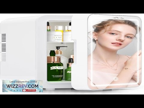 BOGDA Mini Skincare Fridge (4 Liter 6 Can) with Dimmable LED Light Mirror