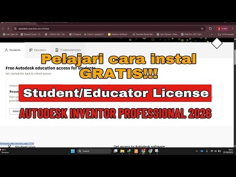 Cara Instal Autodesk Inventor Professional Gratis - Student/Educator License