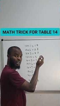 MULTIPLICATION TRICK FOR TABLE 14 #hack #trick #reels #Math #maths #cowbell #maths