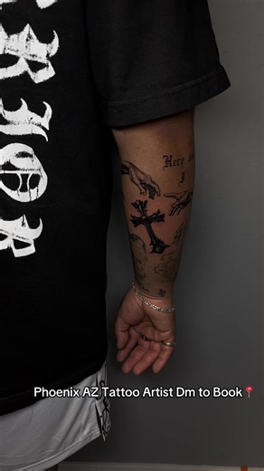 Book Your Chrome Heart Cross Tattoo in Phoenix!