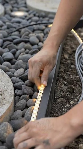 Front Yard Transformed Into Modern Stone Walkway with Lighting