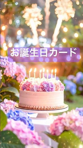 【誕生日カード動画】lineで送れる紫陽花のバースデーカード(Shorts)Birthday Card