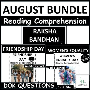 August Reading Comprehension Activities | DOK | Middle School