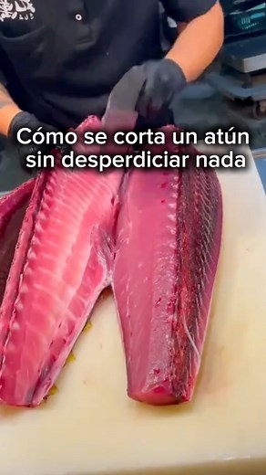 🐟🔪 Ever Wonder How Tuna Is Cut to Use Every Gram? The Master’s Surgical Precision 🎯. Ever wondered how tuna is cut to maximize every gram? A master tuna cutter begins with a long, flexible blade, making a perfect cut along the loin to separate the meat from the spine with surgical precision. Then, using a wide, rigid knife, they extract the belly cuts — juicy, fatty treasures prized in gourmet cuisine. #TunaCutting #MasterChef #SeafoodArt #PrecisionCutting #FreshFish #SushiLovers #GourmetFood