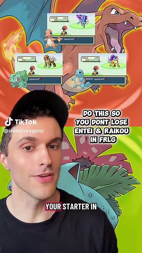 [UPDATE: the roar glitch has been patched!!]. Watch this before you pick your starter in Pokemon FireRed and LeafGreen, who you pick will later determine in the post-game which of the legendary beasts you'll have access to. If you pick Chamander, Suicune will roam. If you pick Bulbasaur, you'll find Entei, and Squirtle gives you access to Raikou. HOWEVER, this is extremely important. Entei and Raikou know Roar and if they use it, they will no longer roam. They will disappear from the game comple