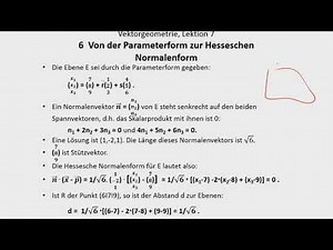 Abstände mit der Hesse-Normalform berechnen | Lektion 20 | Mathe für die Matura | Vektorgeometrie