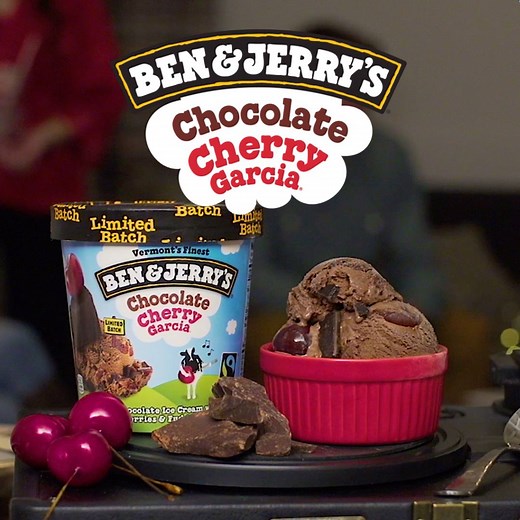 Our classic Cherry Garcia took a turn...toward chocolate! Introducing Chocolate Cherry Garcia. Get it in Scoop Shops now! benjerrys.co/choccherry | Ben & Jerry's