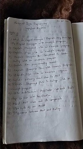 important questions in advanced Java programming subject for MSc computer science students