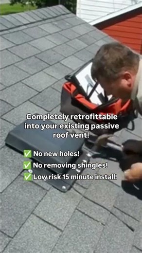 Installing a solar attic fan is a breeze! 💨🌞🏡