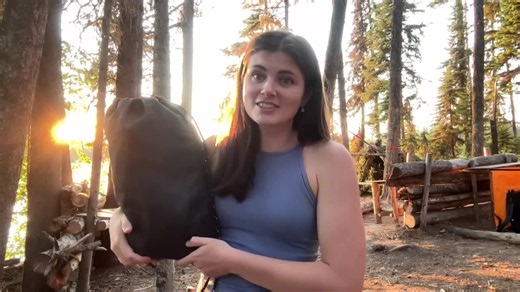 She found a remote island only big enough for two then discovered someone had built a camp there