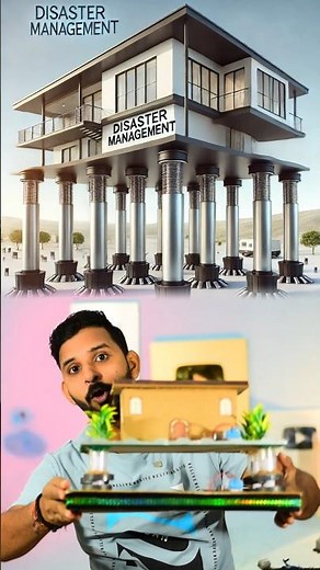 Disaster Management Project Idea | Earthquake Resistant Building Model #science #project #shortvideo