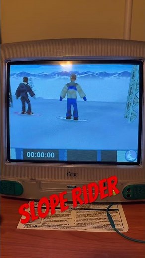 Slope Rider #shorts #apple #mac #snowboarding #retrogaming #techretro #oldcomputer @monteboydgames
