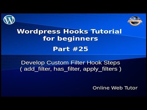 Wordpress Hooks Tutorial for beginners from scratch #25 Custom Filter Hook in wordpress
