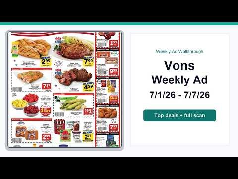 Vons Weekly Ad (7/1/26 - 7/7/26) Top Deals