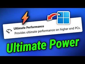 How to Enable Ultimate Performance Power Plan in Windows 11