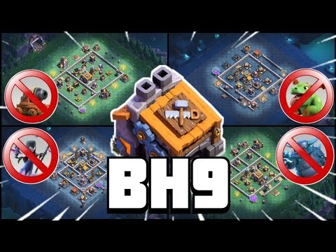 BEST-10 BUILDER HALL 9 BASE WITH LINK + REPLAY || BH9 ANTI-WITCH AND CANNON || BH9 BASE 2025