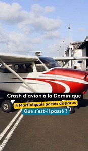 [CATASTROPHE AÉRIENNE] 🛩️L’incertitude a duré près de 12h, le Cessna 172 parti hier après-midi de la Dominique en direction de la Martinique, s’est écrasé avec à son bord 4 martiniquais. 😞Les autorités dominiquaises et françaises poursuivent les recherches à l’endroit où l’avion s’est écrasé. Le parquet annonce ce soir ouvrir une enquête pour homicide involontaire. Kelly BABO vous dit tout 👇🏽🎥 Montage : Olivier Auguste#faitsdivers #crashavion #ladominique #martinique #martiniquela1ere La 1è