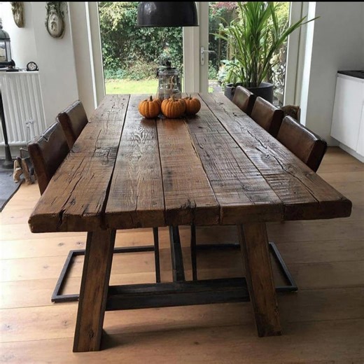 Wooden Table - Rustic Table - Dining Table - Kitchen Table - Farmhouse Table - Wood Table - Handmade Rustic Wooden Dining Table - Etsy Canada