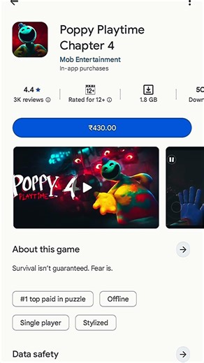 poppy playtime chapter 5 Android On (Play Store)