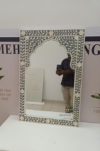 Handmade Bone Inlay Moroccan Mirror | Living Room Decor - Etsy UK