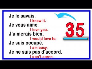 35 phrases les plus utilisées en français ✪ Sentence in english for daily use