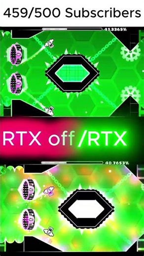 Hexagon Force RTX on Vs off (Geometry Dash 2.2) 💎