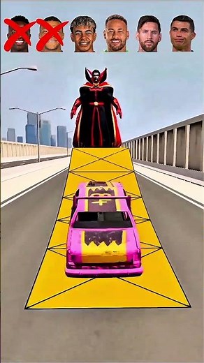 🥇MESSI VS RONALDO AND MBAPPE VINI YAMAL NEYMAR Battle #beamngdrive #beamngshorts #beamngexperiments