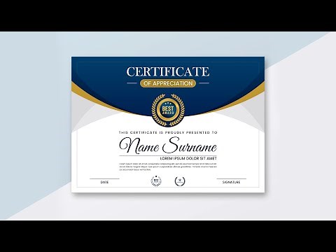 How to Make an Elegant Blue and Gold Diploma Certificate Design in Adobe Photoshop