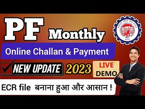 how to file pf challan online | pf challan payment online | pf challan generation online | ECR file