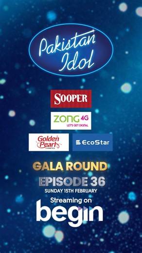 The music continues on Pakistan Idol! 🌟🎤 Episode 36 brings more powerful performances, special appearances and big Gala moments. Tune in this Sunday for another unforgettable night on the Idol stage! 📅 Episode Airs: Sunday, 15th February 📺 Watch on your favorite entertainment channels: Geo Entertainment — 8:00 PM GREEN Entertainment — 8:00 PM Idol Xclusives | 8:30 PM Main Show PTV Home — 8:00 PM Idol Xclusives | 8:30 PM Main Show AUR Life HD — 8:00 PM Idol Xclusives | 8:30 PM Main Show AAN T