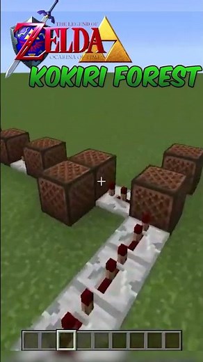 Perfect Zelda Song for Minecraft! Noteblock Music of Legend of Zelda Ocarina of Time Kokiri Forest