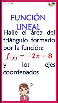 Triángulo formado por una función lineal y los ejes coordenados. #shorts #shortvideo #viralvideo