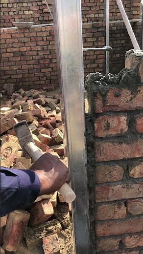 The right way to fill a door frame with concrete