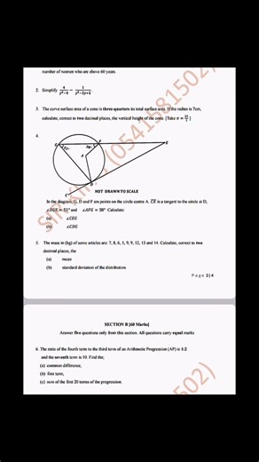 WASSCE 2026 CORE MATHS FOR PRIVATE CANDIDATES