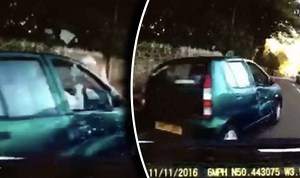 HGV Driver SMASHES into car 'undertaking' him