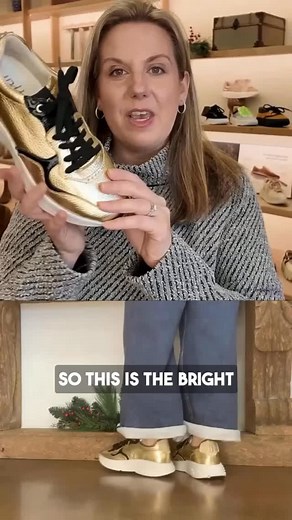 Lightweight, supportive, sparkle-y, and comfy enough for all-day magic making. From Christmas Eve to coffee runs, it’s your new festive hero. Comment GOLD and I’ll send you the link! ✨ | Valley Sole