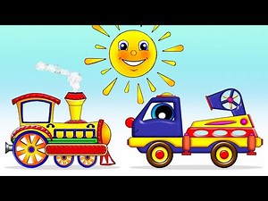 Train cartoon for children & truck cartoon for toddlers: Transformer truck - Videos For Kids