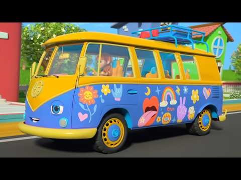 Wheels on the Bus Camp Song | Sing Along Nursery Rhyme for Kids