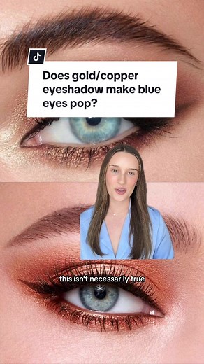 Your eyes are only one small part of the colour analysis process, therefore we need to assess the makeup colours we use based on our overall undertone, not just the colour of our eyes 🤍 #coloranalysis #colouranalysis #makeuphack #makeuptips #blueeyes #warmundertone #coolundertone