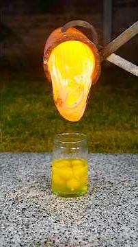 Cookings eggs with lava 😱 #experiment #cooking