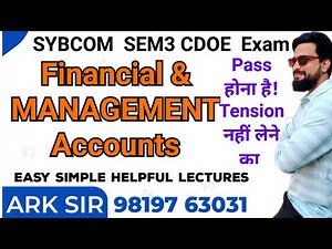Sybcom sem3 |Financial & Management Accounting| Imp Question | Paper Pattern|Mumbai University exam
