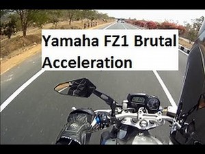 Yamaha FZ1 Brutal Acceleration from 100 to 200 Kmph.