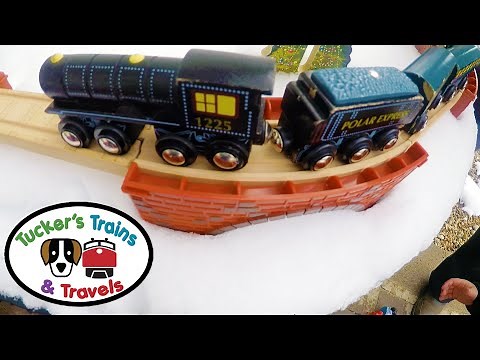 POLAR EXPRESS IN THE SNOW! Fun Toy Trains for Kids