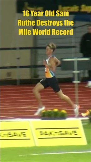 16-Year-Old Sam Ruthe Destroys The Mile World Record 🏃🏆 #mile #athletics #trackandfield